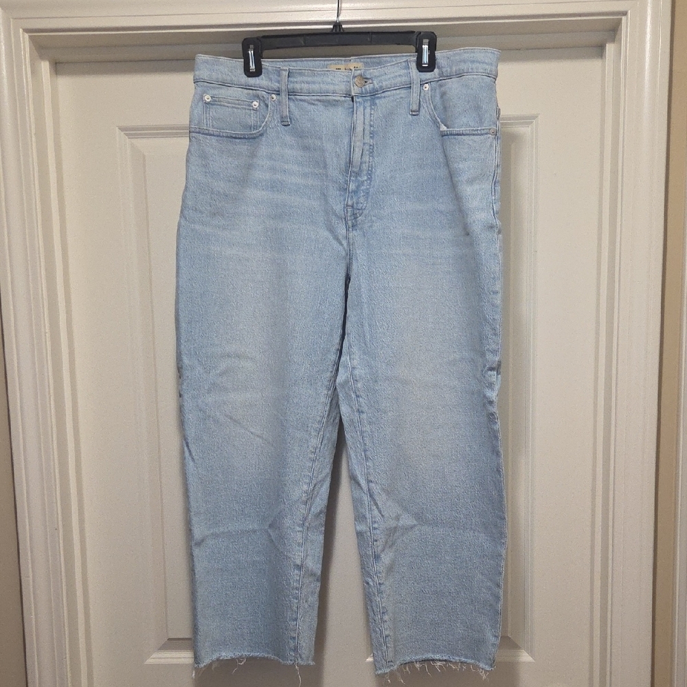 Madewell Perfect Vintage Crop Wide Leg Jean in size 33/16